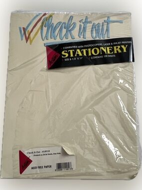 🔴Action “Check It Out” Cream Stationery Printer Paper 24 LB Acid Free
